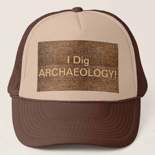 Ancient Egyptian Hieroglyphs Designer Gift Trucker Hat (Front)