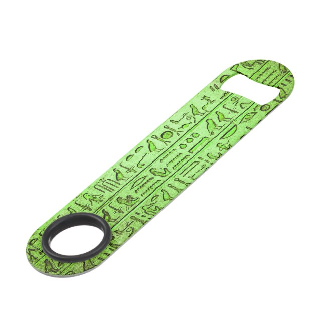 Ancient Egyptian Hieroglyphs Green (Front Angled)