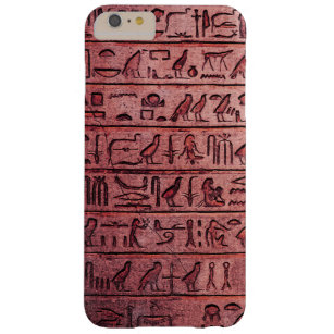 Ancient Egyptian Hieroglyphs Red Barely There iPhone 6 Plus Case