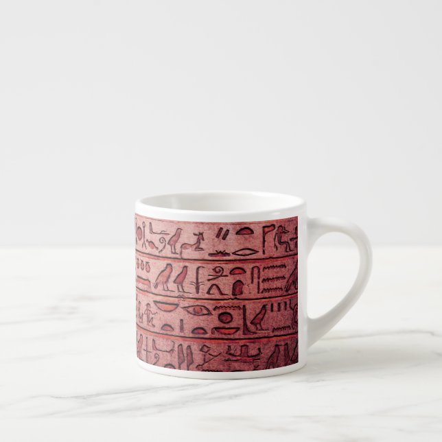 Ancient Egyptian Hieroglyphs Red Speciality Mug (Right)