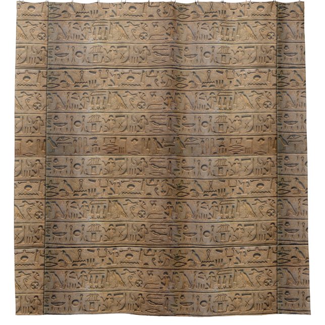 Ancient Egyptian Hieroglyphs Shower Curtain (Front)