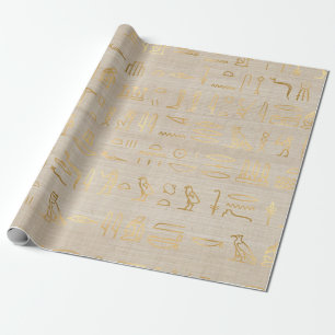 Ancient Egyptian Hieroglyphs Wrapping Paper