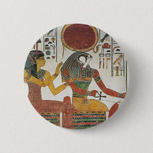 Ancient Egyptian Horus 6 Cm Round Badge