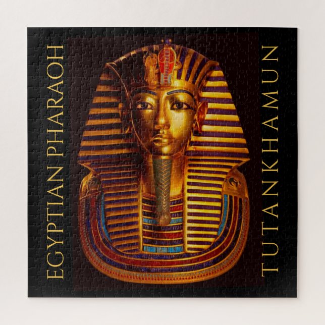 Ancient Egyptian King Tutankhamun Gold Burial Mask Jigsaw Puzzle (Vertical)