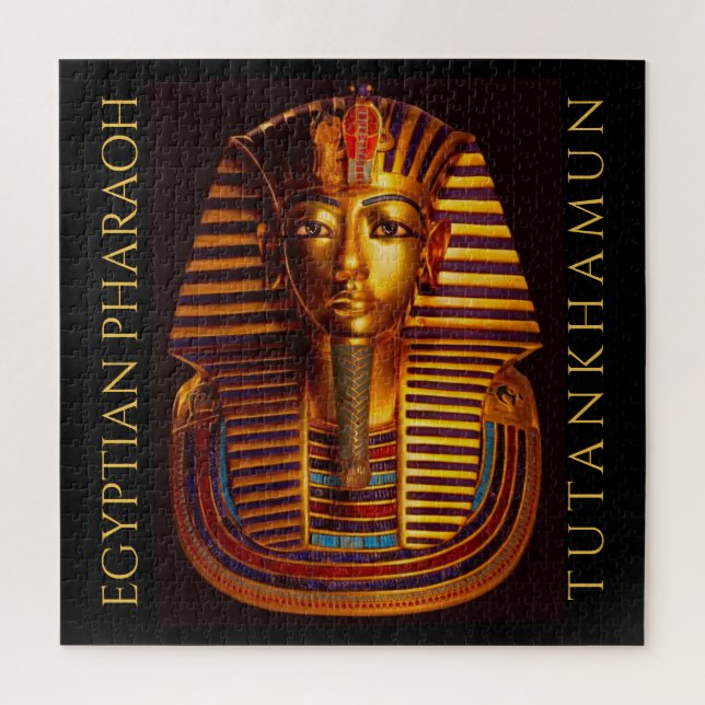 Ancient Egyptian King Tutankhamun Gold Burial Mask Jigsaw Puzzle (Vertical)