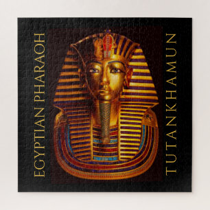 Ancient Egyptian King Tutankhamun Gold Burial Mask Jigsaw Puzzle