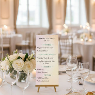 Ancient Egyptian Lotus Wedding Menu