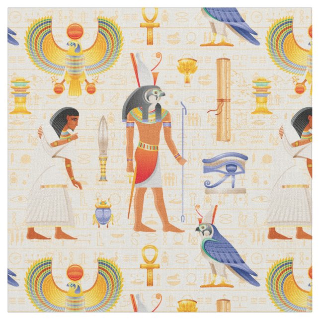 Ancient Egyptian Motif Fabric (Close Up)