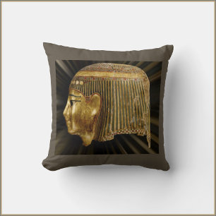 Ancient Egyptian Mummy Mask Artefact Throw Pillow