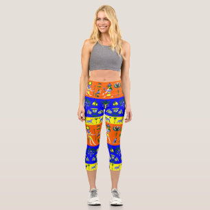 ancient egyptian mummy tomb art capri leggings