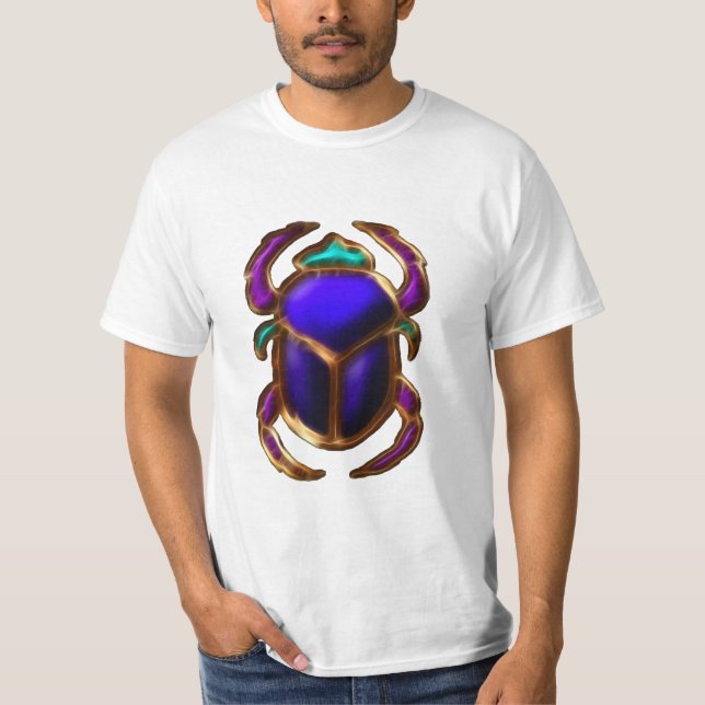 Ancient Egyptian Mystical Scarab Art T-Shirt (Front)
