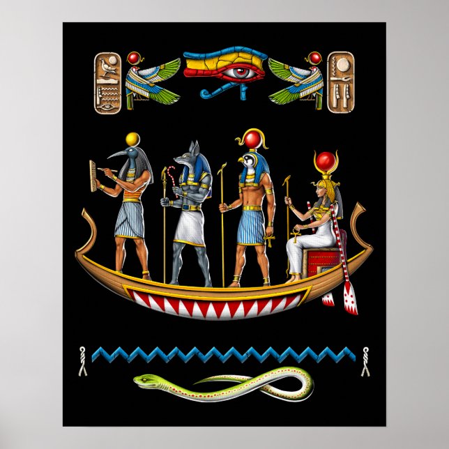 Ancient Egyptian Mythology Gods Poster (Front)