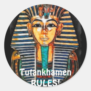Ancient Egyptian Pharaoh Tutankhamen Classic Round Sticker