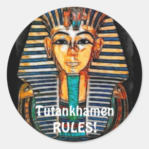 Ancient Egyptian Pharaoh Tutankhamen Classic Round Sticker