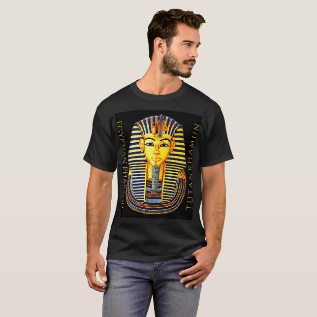 Ancient Egyptian Pharaoh Tutankhamun Gold Mask T-S T-Shirt (Front Full)
