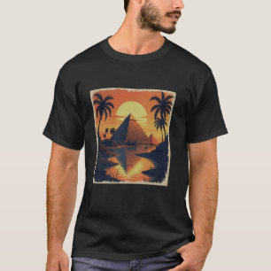 Ancient Egyptian Pyramid Lover Men Women Sunset Pa T-Shirt