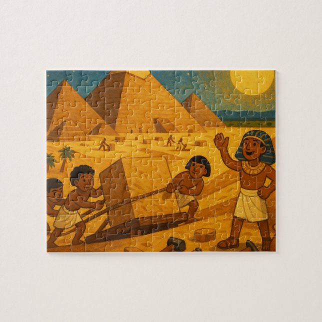 Ancient Egyptian Pyramids Power Puzzle Gold (Horizontal)