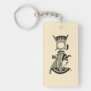 Ancient Egyptian Queen Nefertiti Art Keychain