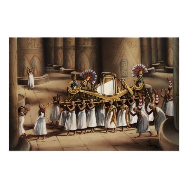 Ancient Egyptian Sacred Procession Fine Art Print (Front)