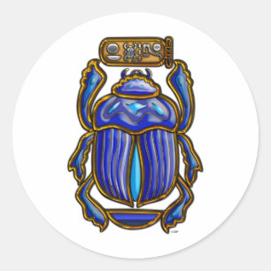 Ancient Egyptian Scarab Classic Round Sticker