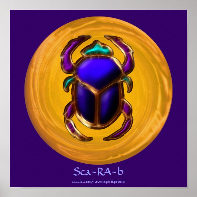 Ancient Egyptian Scarab poster (Front)