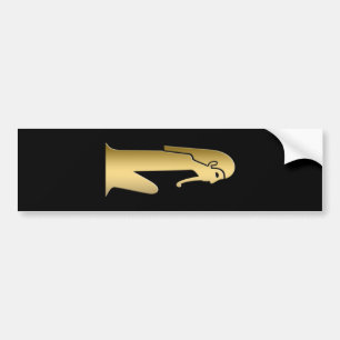 Ancient Egyptian seated figure Bumper Sticker