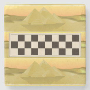 Ancient Egyptian Senet Board Stone Coaster
