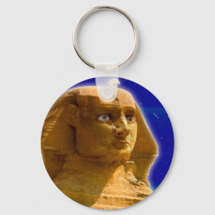 Ancient Egyptian Sphinx at Giza Art Design Key Ring