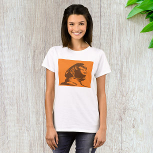 Ancient Egyptian Sphinx Bold Orange And Brown  T-Shirt