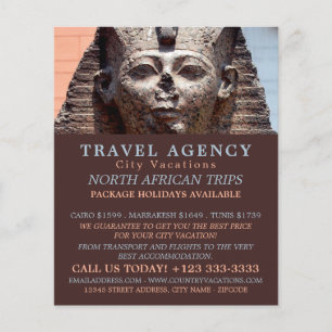 Ancient Egyptian Sphinx, Cairo, Travel Agency Flyer