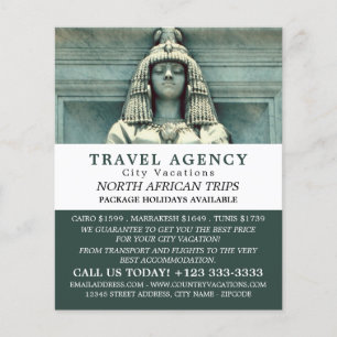 Ancient Egyptian Statue, Cairo, Travel Agency Flyer