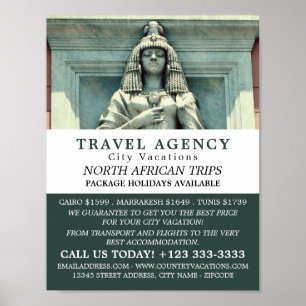 Ancient Egyptian Statue, Cairo, Travel Agency Poster