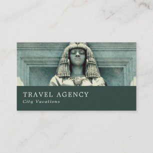 Ancient Egyptian Statue, Cairo, Travel Agent Business Card