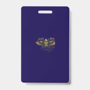 Ancient Egyptian Steampunk Mechanical Scarab Beetl ID Badge