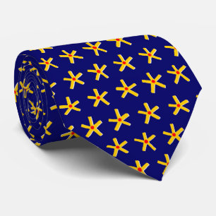 Ancient Egyptian Style Star Pattern V2 - Dark Blue Tie