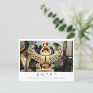 Ancient Egyptian symbol of Scarab Postcard