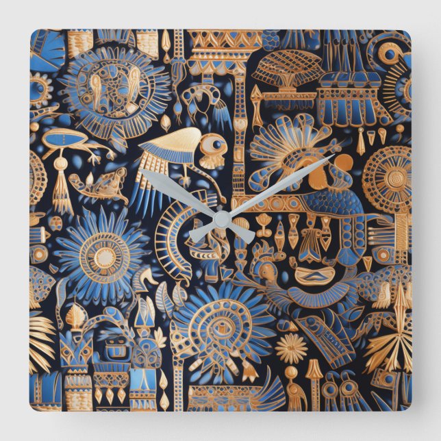 Ancient Egyptian Textile Wall Clock (Front)