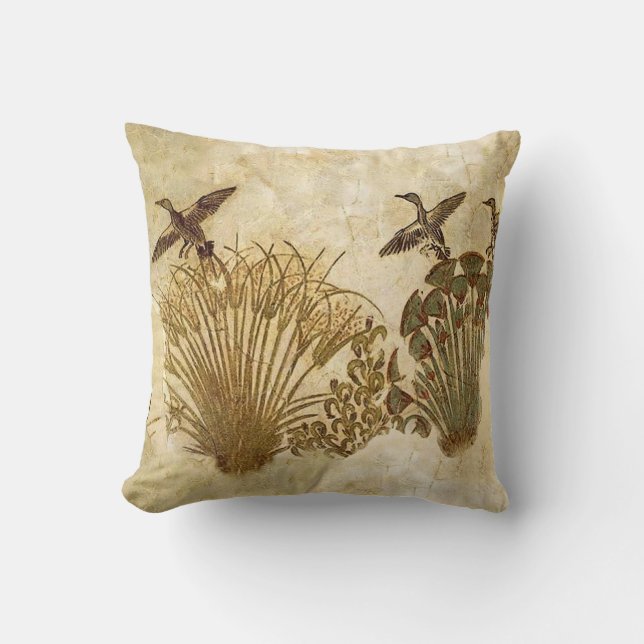 Ancient Egyptian Wall Art Throw Pillow (Front)