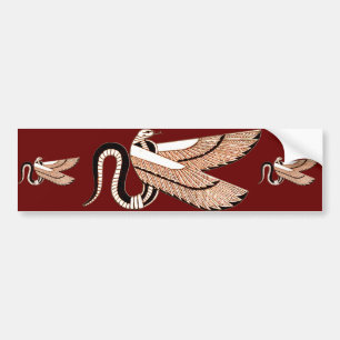 Ancient Egyptian Winged Serpent Symbol Bumper Sticker