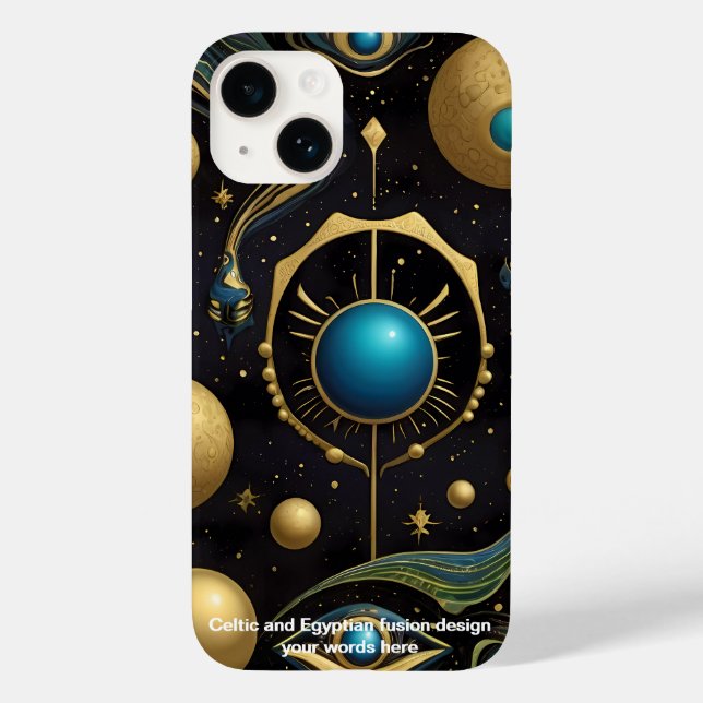 Ancient Elegance: Celtic & Egyptian Case-Mate iPhone Case (Back)