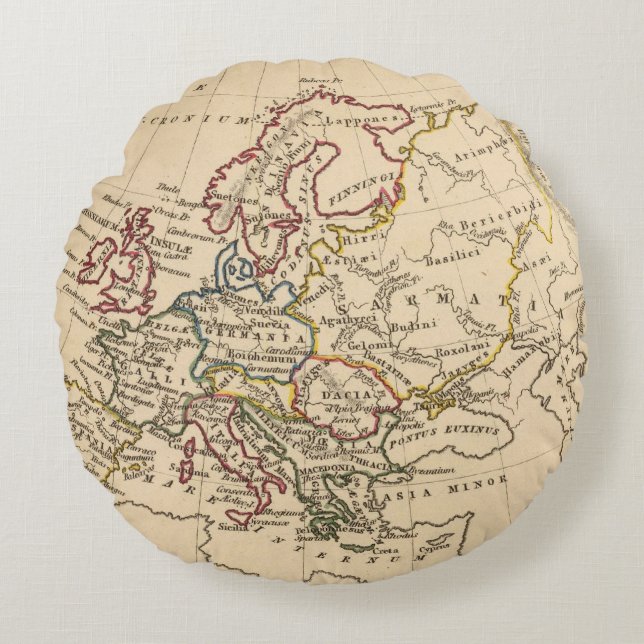 Ancient Europe Round Cushion (Front)
