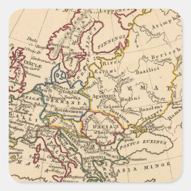 Ancient Europe Square Sticker (Front)