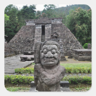 Ancient Exotic Temple Candi Sukuh Square Sticker