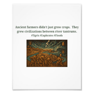 Ancient farmers...river tantrums photo print