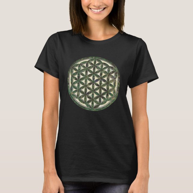 Ancient Flower of Life  Sacred Geometry T-Shirt (Front)
