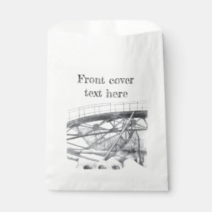Ancient footbridge. Pencil drawing. Favour Bag