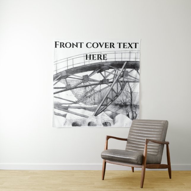 Ancient footbridge pencilart tapestry (In Situ)