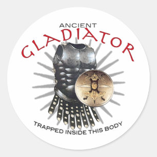 Ancient Gladiator Classic Round Sticker