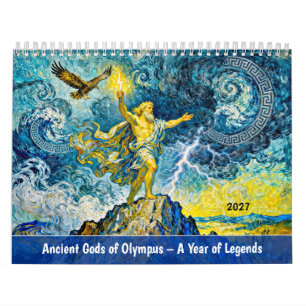 Ancient Gods of Olympus - A Year of Legends Calendar