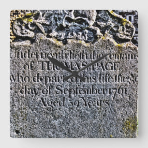 Ancient Grave Square Wall Clock